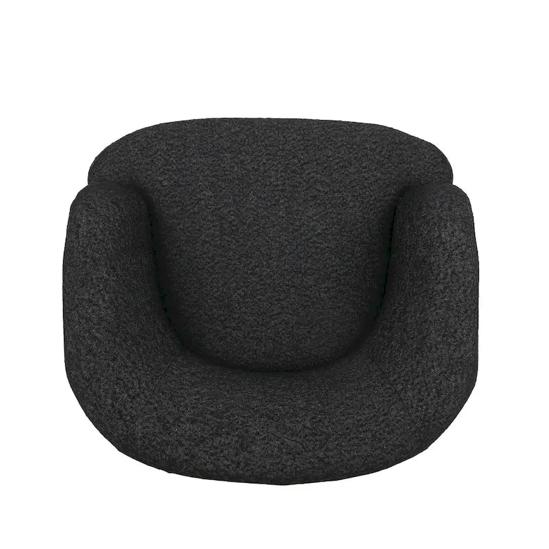 Mokena Textured Boucle Upholstered Swivel Club Chair by Christopher Knight Home