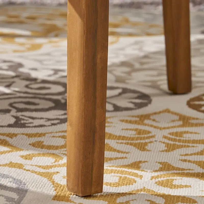 Set da pranzo da esterni Stamford a 5 pezzi in legno di acacia con base a X di Christopher Knight Home