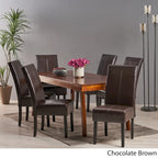 Pertica Upholstered T-Stitch Dining Chairs (Set of 6) by Christopher Knight Home