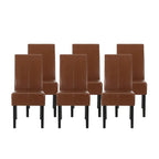 Pertica Upholstered T-Stitch Dining Chairs (Set of 6) by Christopher Knight Home