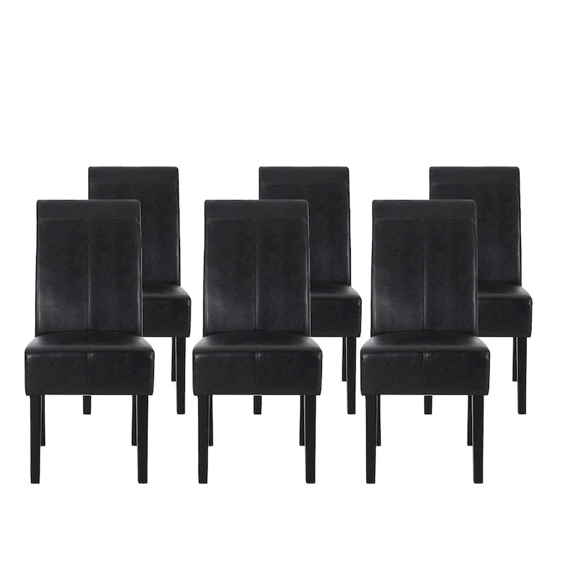 Pertica Upholstered T-Stitch Dining Chairs (Set of 6) by Christopher Knight Home