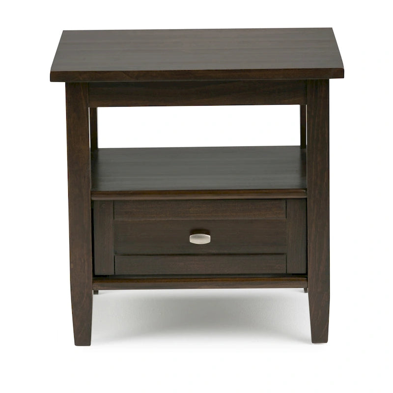WYNDENHALL Norfolk SOLID WOOD 20 inch Wide Rectangle Transitional End Side Table - 20 inch Wide