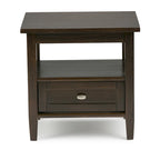 WYNDENHALL Norfolk SOLID WOOD 20 inch Wide Rectangle Transitional End Side Table - 20 inch Wide