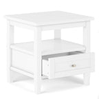 WYNDENHALL Norfolk SOLID WOOD 20 inch Wide Rectangle Transitional End Side Table - 20 inch Wide