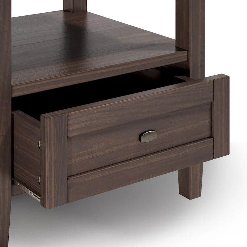 WYNDENHALL Norfolk SOLID WOOD 20 inch Wide Rectangle Transitional End Side Table - 20 inch Wide