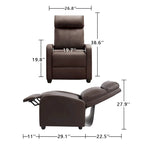 Homall Recliner Chair PU Leather Single Living Room Sofa Recliner