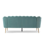 Reitz Glam Velvet Shell 3 Seater Sofa by Christopher Knight Home - 76.25 L x 29.25 W x 33.50 H