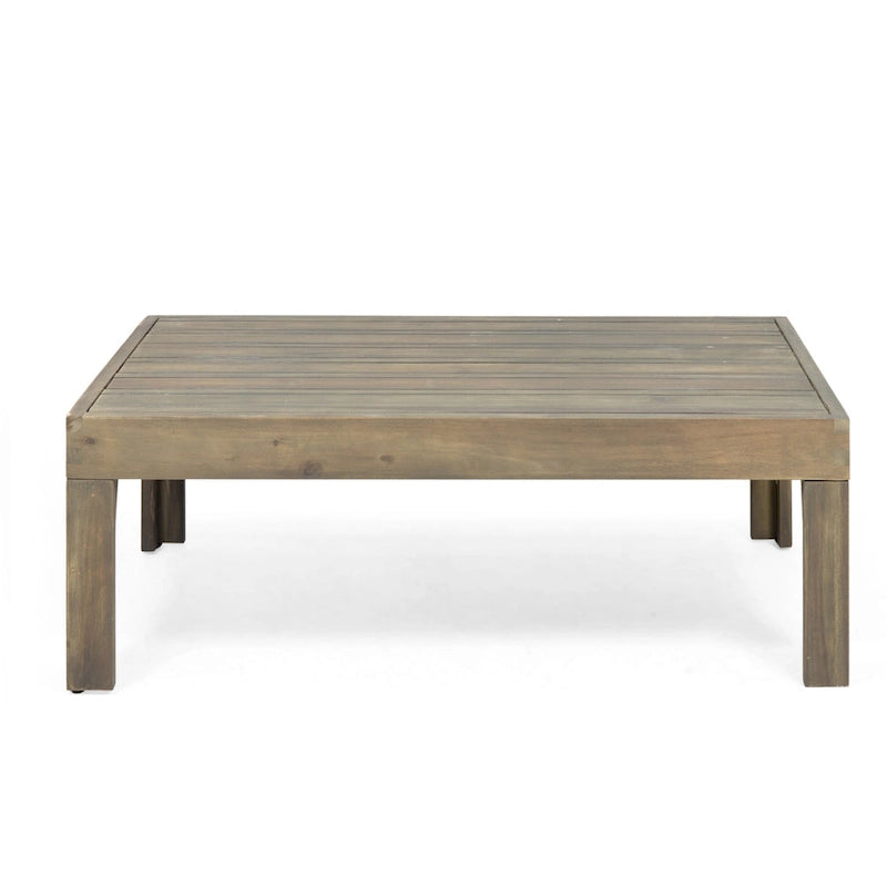 Linwood Acacia Wood and Wicker Outdoor Loveseat and Coffee Table Set with Cushions by Christopher Knight Home