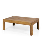Linwood Acacia Wood and Wicker Outdoor Loveseat and Coffee Table Set with Cushions by Christopher Knight Home