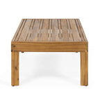 Linwood Acacia Wood and Wicker Outdoor Loveseat and Coffee Table Set with Cushions by Christopher Knight Home