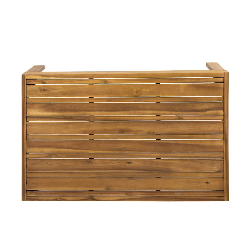 Linwood Acacia Wood and Wicker Outdoor Loveseat and Coffee Table Set with Cushions by Christopher Knight Home