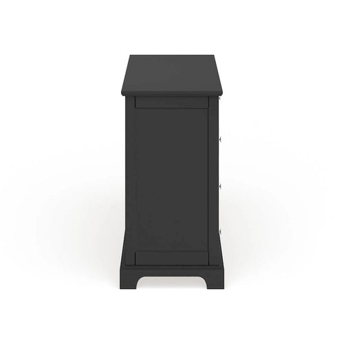 Cassettiera Bedford in legno nero e specchio abbinato opzionale di Home Styles