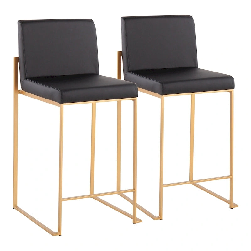 Silver Orchid Forrest High Back Counter Stool - Set of 2