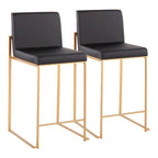 Silver Orchid Forrest High Back Counter Stool - Set of 2
