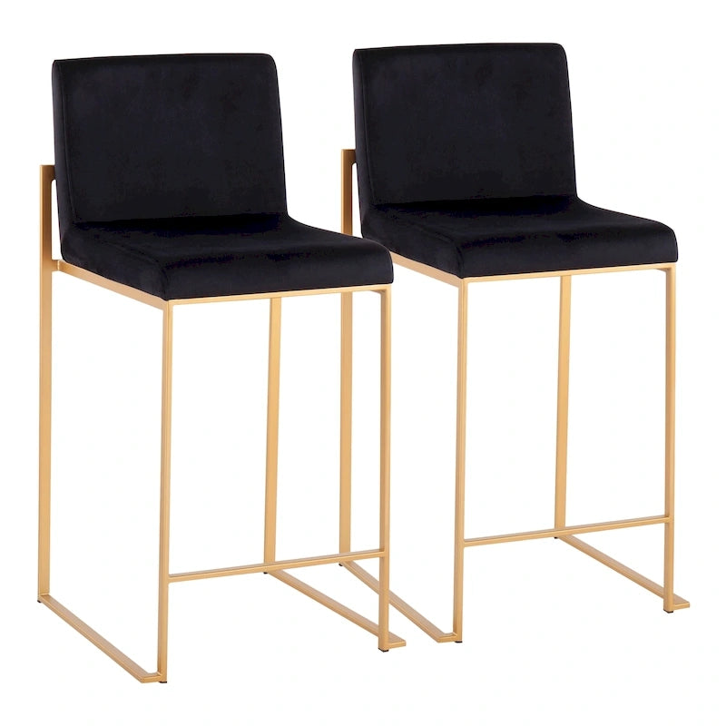 Silver Orchid Forrest High Back Counter Stool - Set of 2