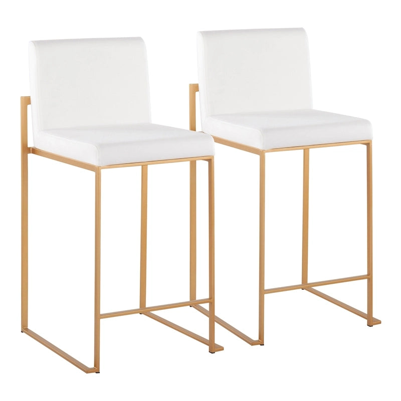 Silver Orchid Forrest High Back Counter Stool - Set of 2