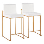 Silver Orchid Forrest High Back Counter Stool - Set of 2