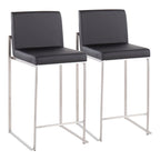 Silver Orchid Forrest High Back Counter Stool - Set of 2