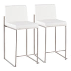 Silver Orchid Forrest High Back Counter Stool - Set of 2