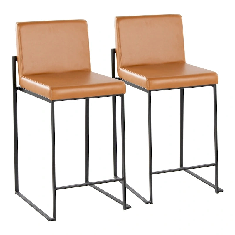 Silver Orchid Forrest High Back Counter Stool - Set of 2