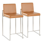 Silver Orchid Forrest High Back Counter Stool - Set of 2