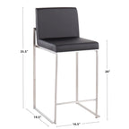 Silver Orchid Forrest High Back Counter Stool - Set of 2