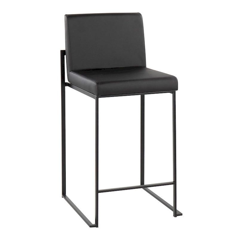 Silver Orchid Forrest High Back Counter Stool - Set of 2