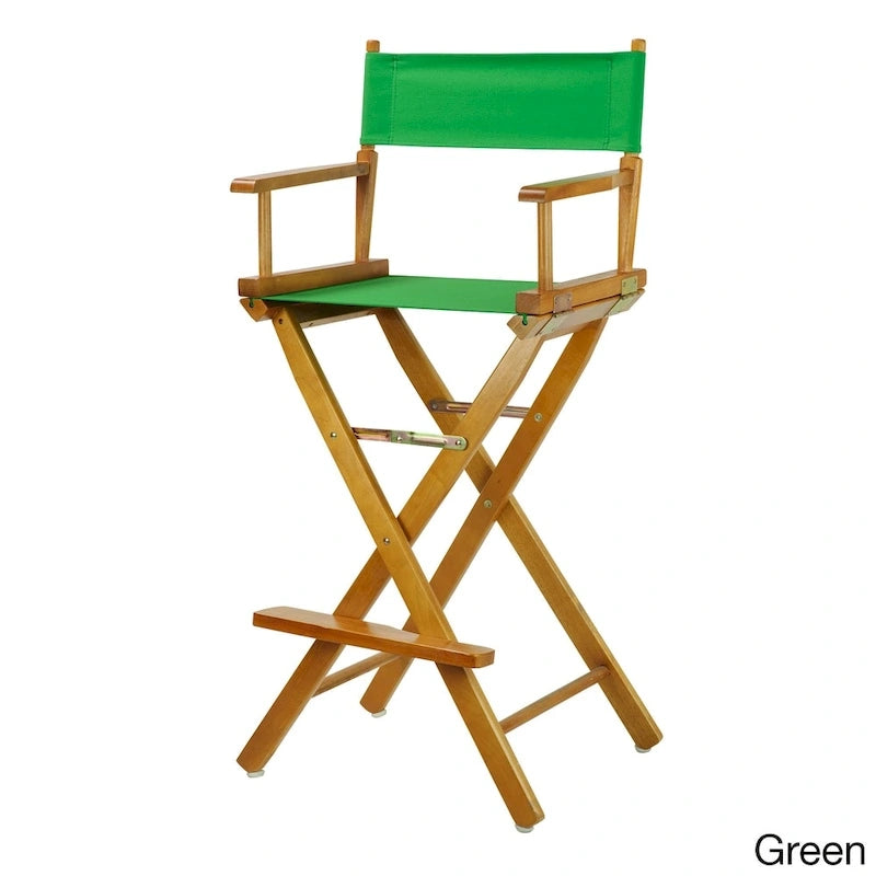 Honey Oak Frame 30-inch Director's Chair