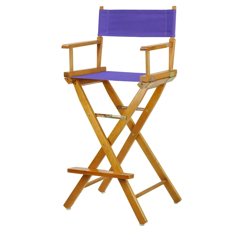 Honey Oak Frame 30-inch Director's Chair