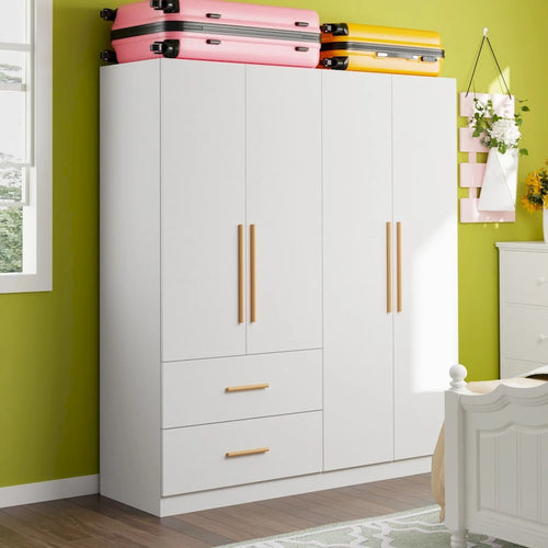 63 Wide Large Freestanding Armoire Wardrobe Cabinet with Drawers