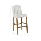 HomePop Classic Parsons High Back 29 Barstool - Blue Calypso Stripe - 29 inches