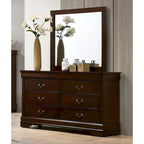 Lavina Transitional 2-piece 8-Drawer Solid Wood Dresser and Mirror Set by