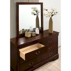 Lavina Transitional 2-piece 8-Drawer Solid Wood Dresser and Mirror Set by