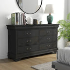 Lavina Transitional 2-piece 8-Drawer Solid Wood Dresser and Mirror Set by