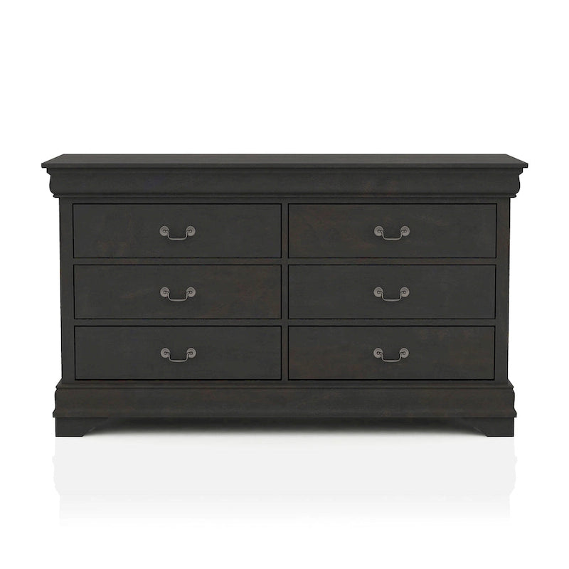 Lavina Transitional 2-piece 8-Drawer Solid Wood Dresser and Mirror Set by