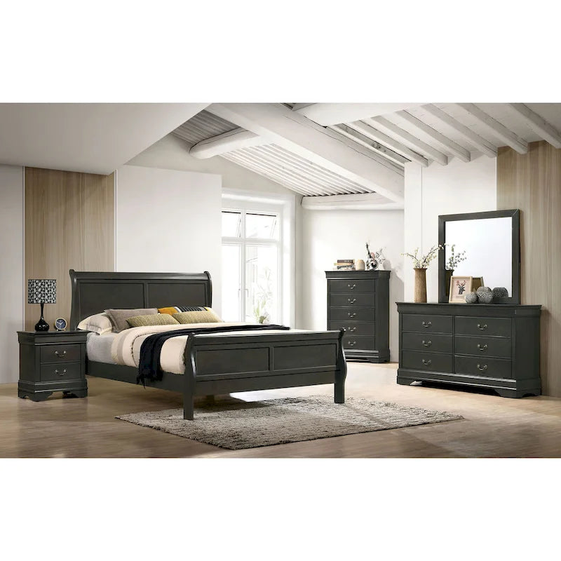 Lavina Transitional 2-piece 8-Drawer Solid Wood Dresser and Mirror Set by
