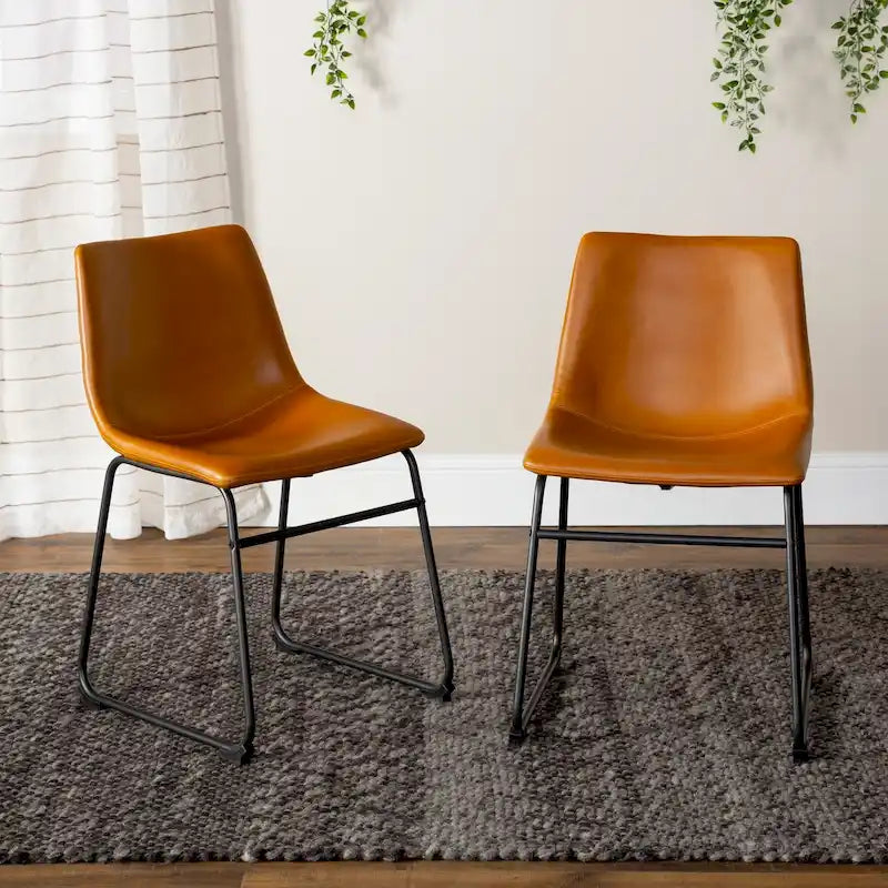 Middlebrook Prusiner Faux Leather Dining Chair (Set of 2)