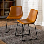 Middlebrook Prusiner Faux Leather Dining Chair (Set of 2)