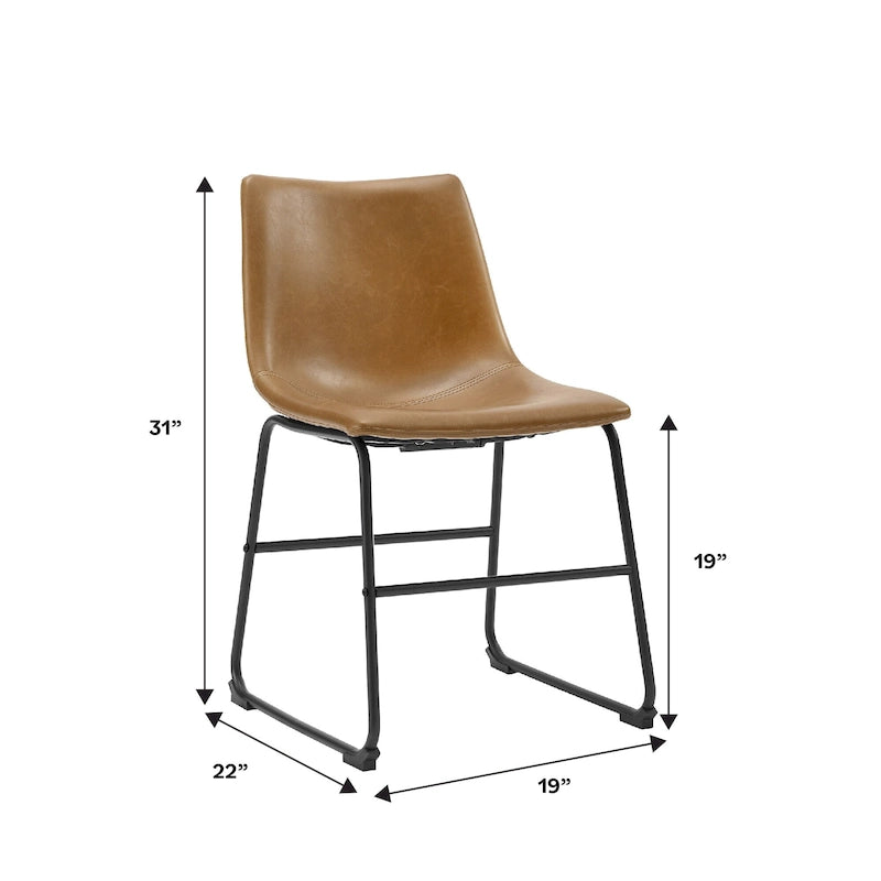 Middlebrook Prusiner Faux Leather Dining Chair (Set of 2)
