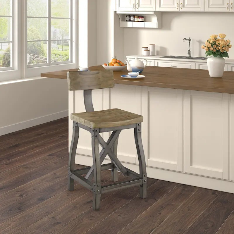 Lancaster Counter Stool with Back by INK+IVY