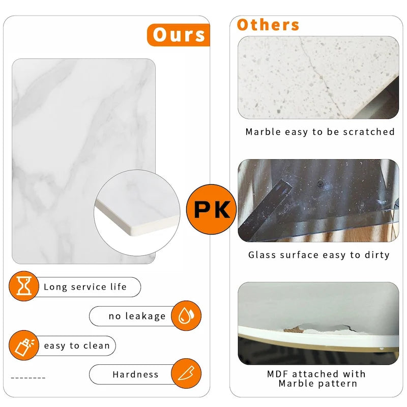Modern Coffee Tables Round 2 Tier Sintered Stone Tabletop - 31.5 W x 18.7 H