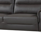 Strick & Bolton Vicente Grey Leather Gel 2-piece Living Room Set