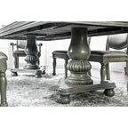 Tavolo da pranzo espandibile Tima di Furniture of America, grigio, in legno, 261 cm