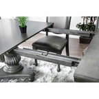 Tavolo da pranzo espandibile Tima di Furniture of America, grigio, in legno, 261 cm