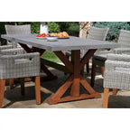 Set da pranzo Nadine 7 pezzi in composito ed eucalipto