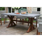 Set da pranzo Nadine 7 pezzi in composito ed eucalipto