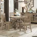 The Gray Barn Manderley Traditional Dove Tail Grey 48-inch Round Dining Table - dove tail grey - dove tail grey