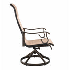 Set di 2 sedie da pranzo girevoli a dondolo Westin Sling Patio - Bronzo/Marrone chiaro