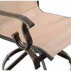 Set di 2 sedie da pranzo girevoli a dondolo Westin Sling Patio - Bronzo/Marrone chiaro