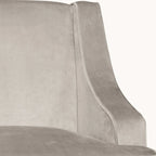 Porch & Den Lyric Dove Grey Velvet Swoop Arm Accent Chair